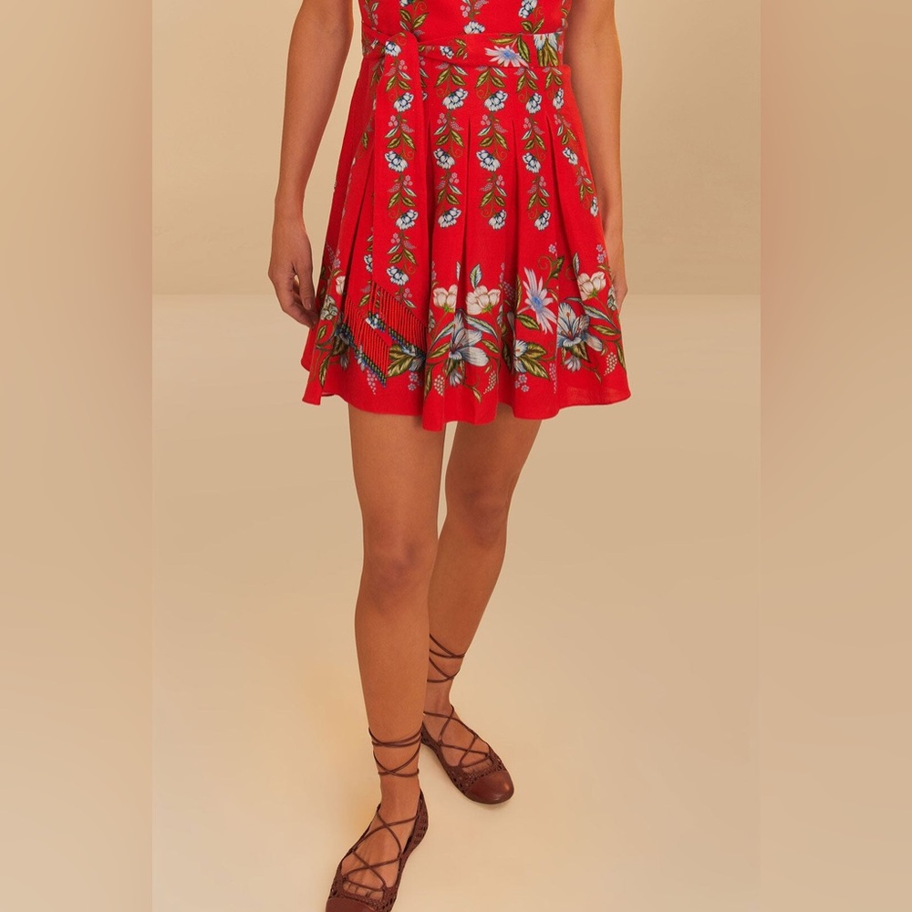 FARM Rio Red Floral Mini Dress - Picture 4 of 11